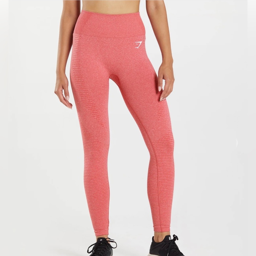 Gymshark Vital Seamless 2.0 Leggings, Chilli Red Marl